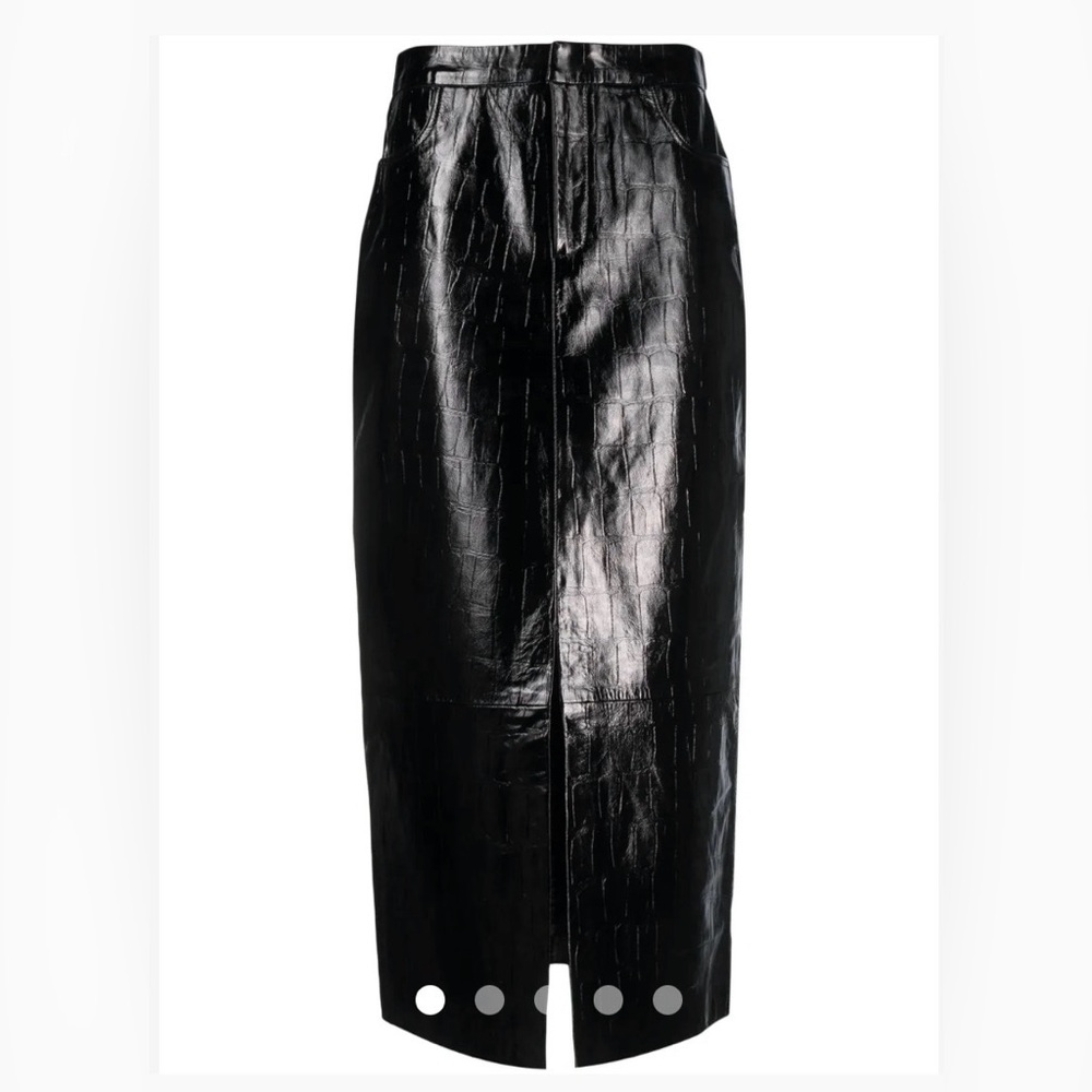 Gestuz Anafee high waist 100% leather skirt NWT